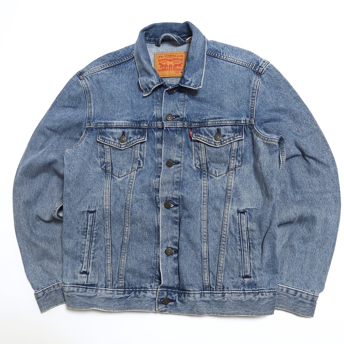 리바이스 Levis 워싱 연청 데님 트러커 자켓 상품이미지2