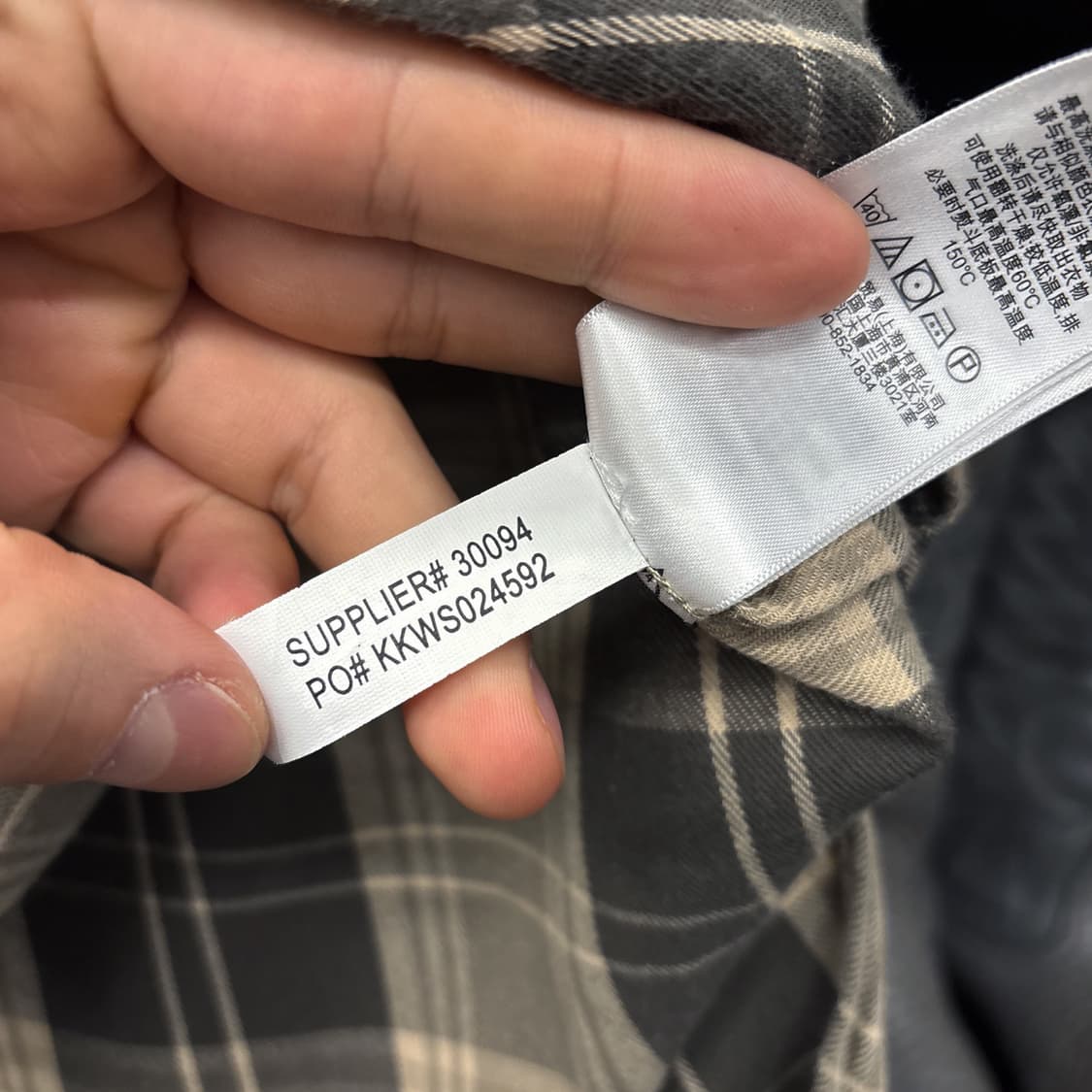 데님 앤 서플라이 올리브 타탄체크 코튼 워크셔츠 백플리츠 N1077 상품이미지9