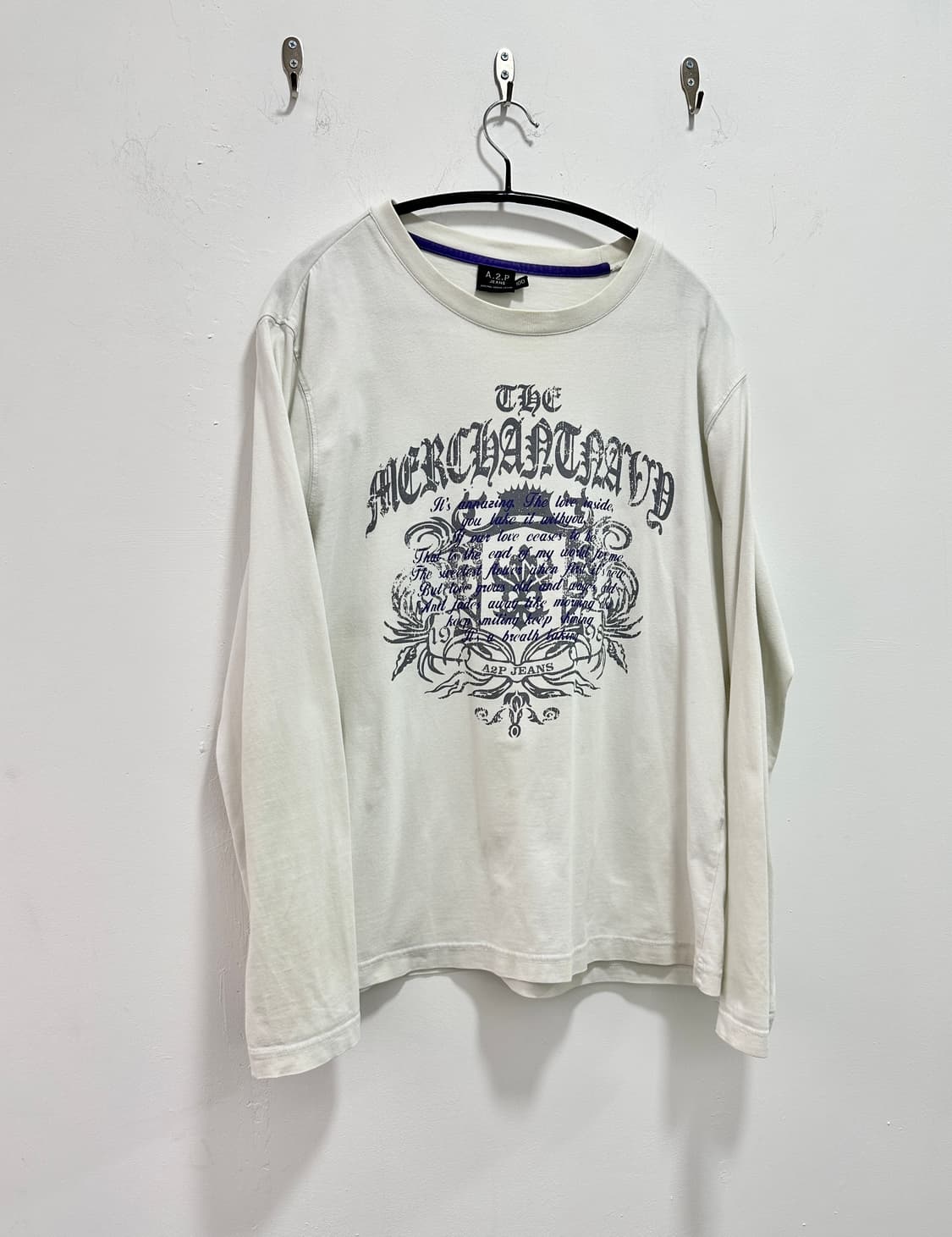 A.2.P JEANS gothic lettering long sleeve 상품이미지2