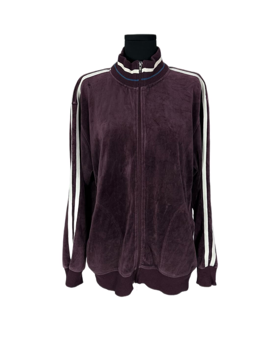 burgundy line velvet zip-up 상품이미지2