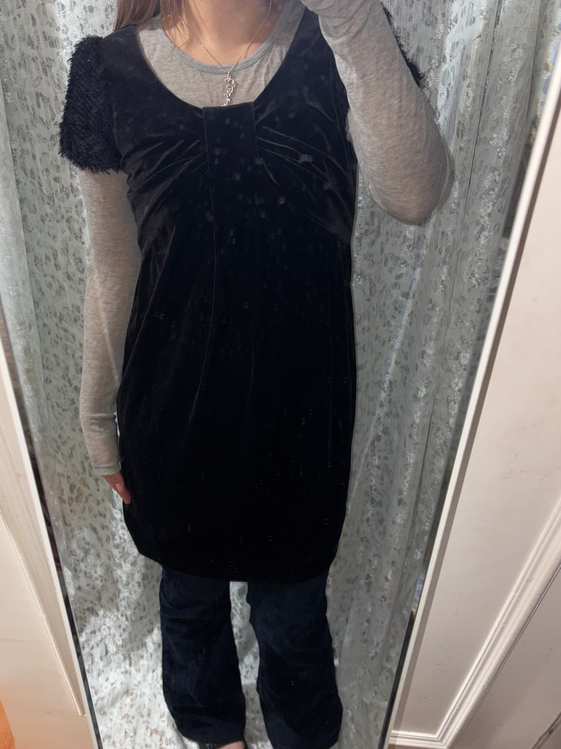 Velvet ribbon one piece 상품이미지3