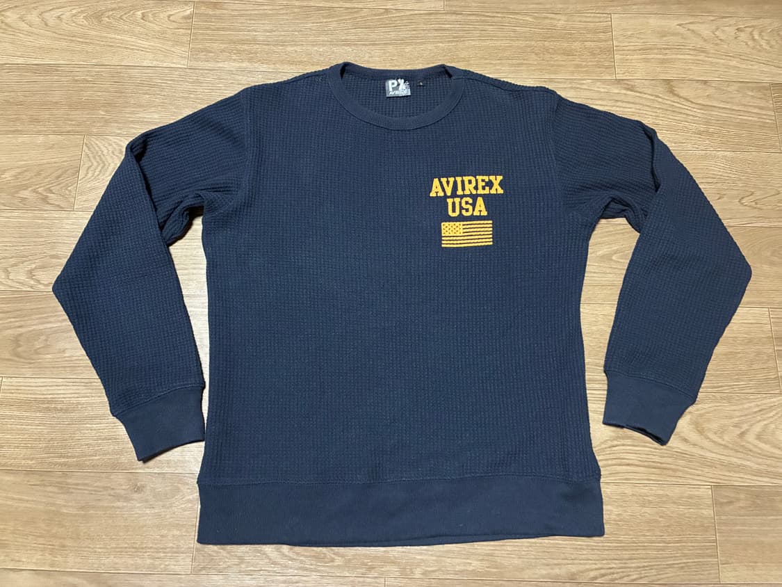 L) 아비렉스 와플 맨투맨 네이비 상품이미지1