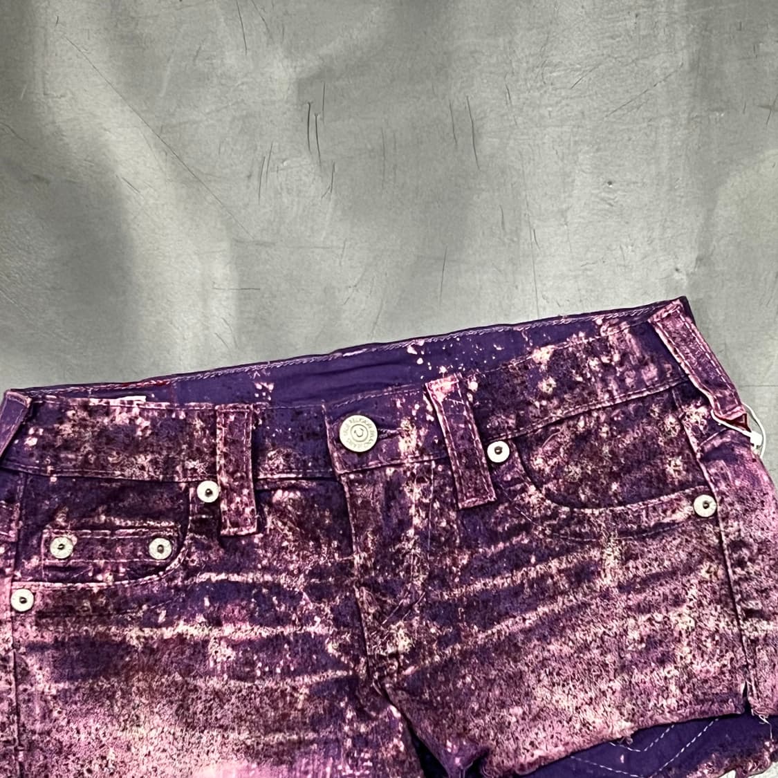  트루릴리젼 데드스탁 퍼플 타이다이 숏 팬츠 y16203 상품이미지3