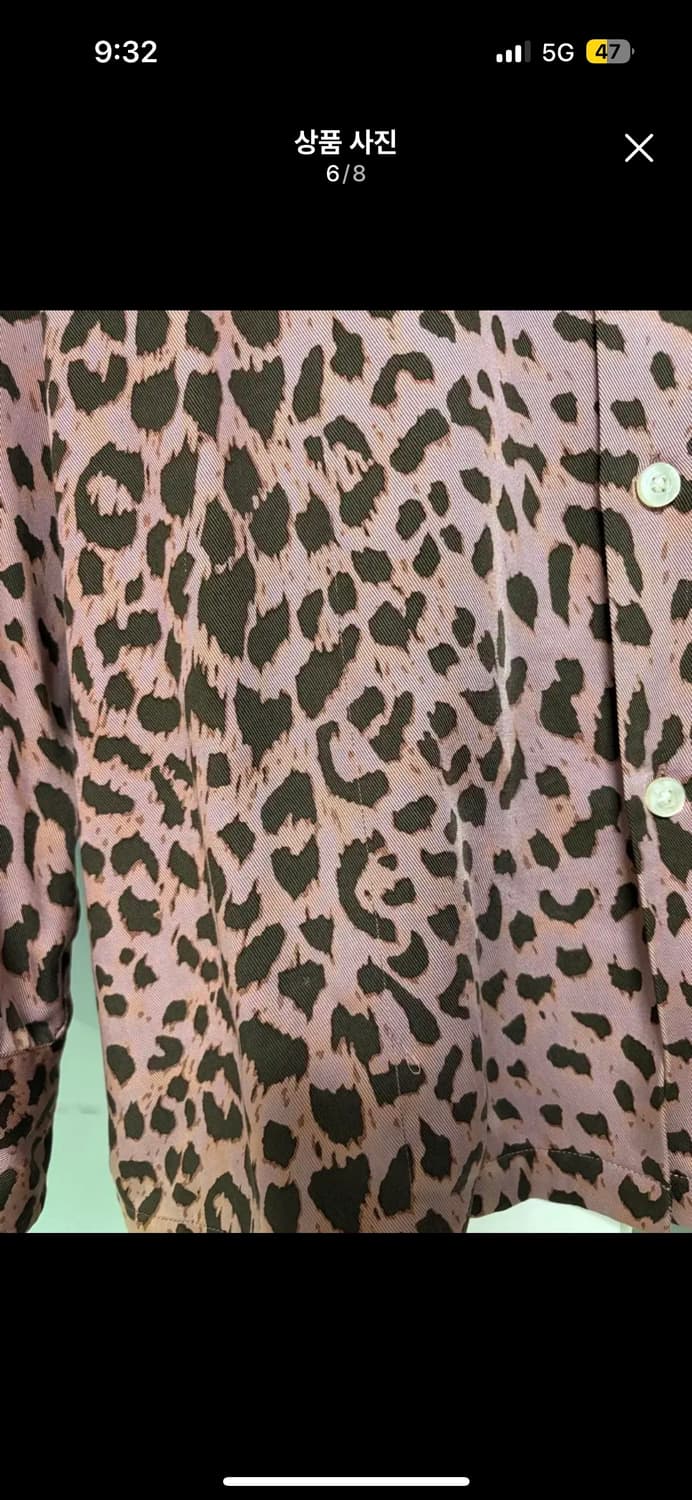 와코마리아 19fw 레오파드 오픈 칼라 셔츠 상품이미지6