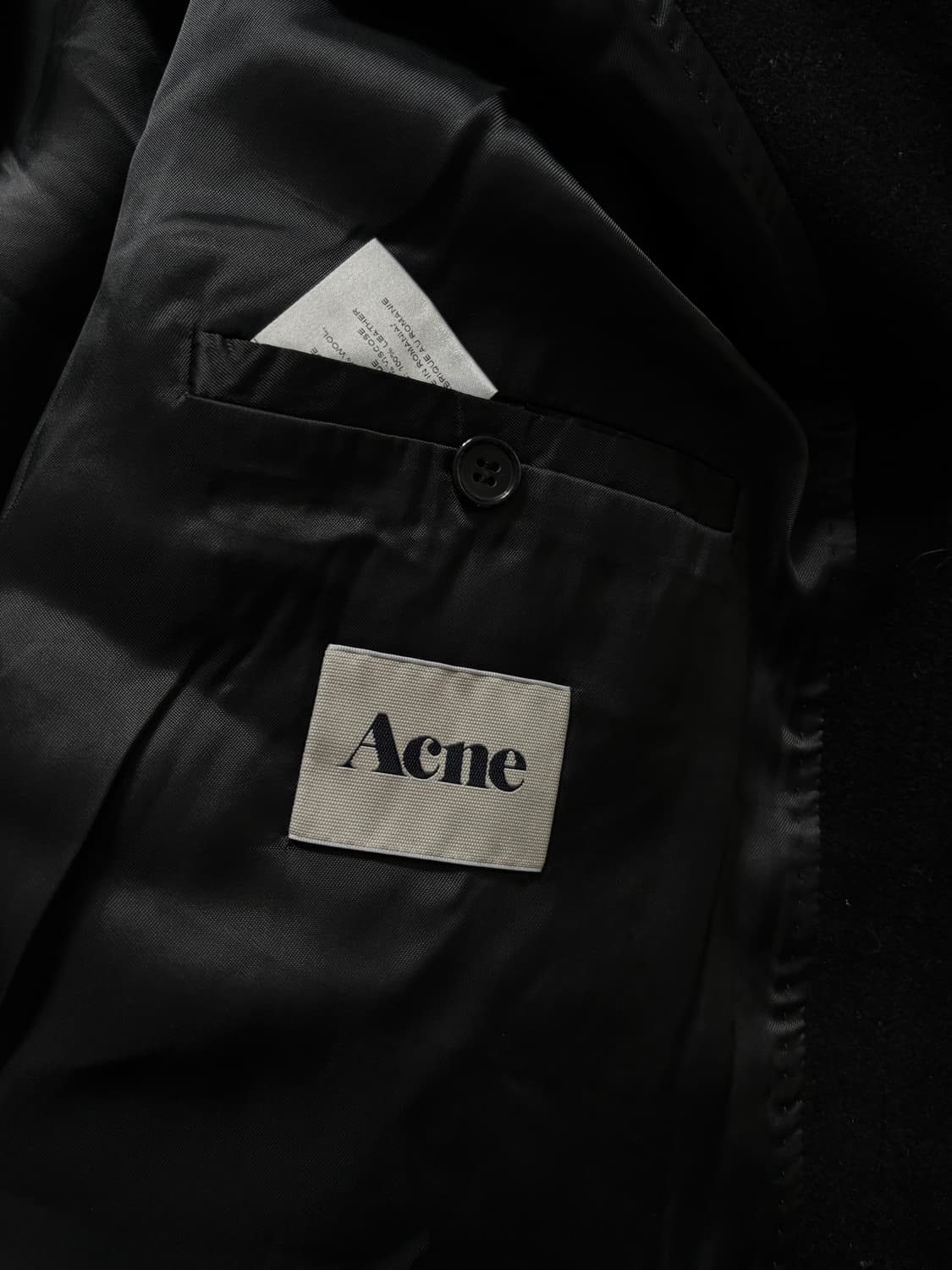 Acne Studios 아크네 블랙 울 레더 가디건 상품이미지5