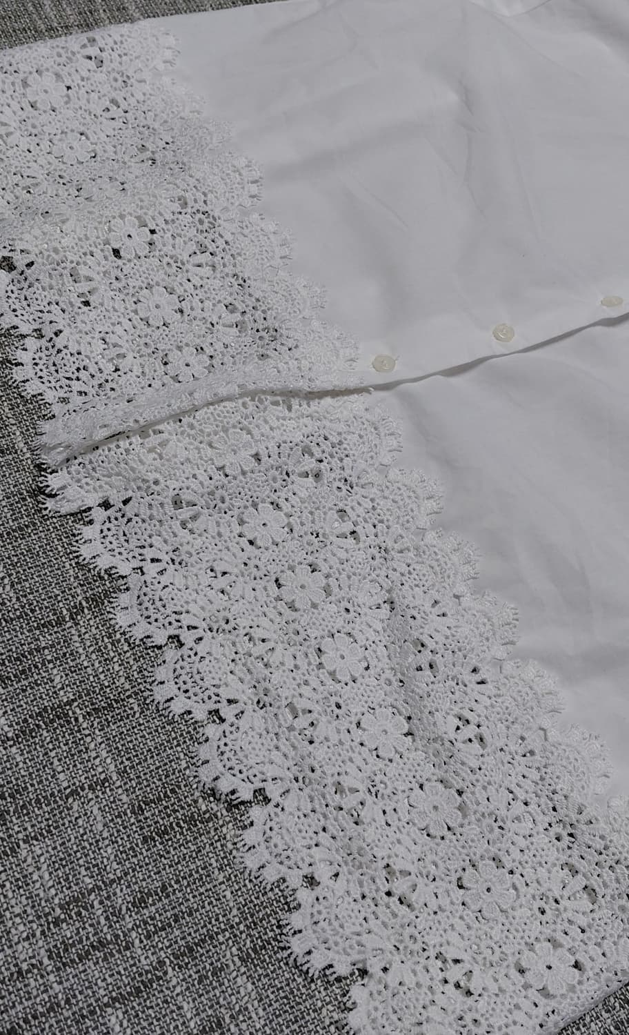 [M] ESSEME 에세메 자수 레이스 화이트 블라우스 상품이미지8