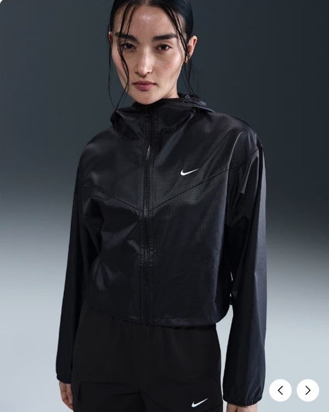 나이키 여성 크롭 바람막이 블랙 S 상품이미지1