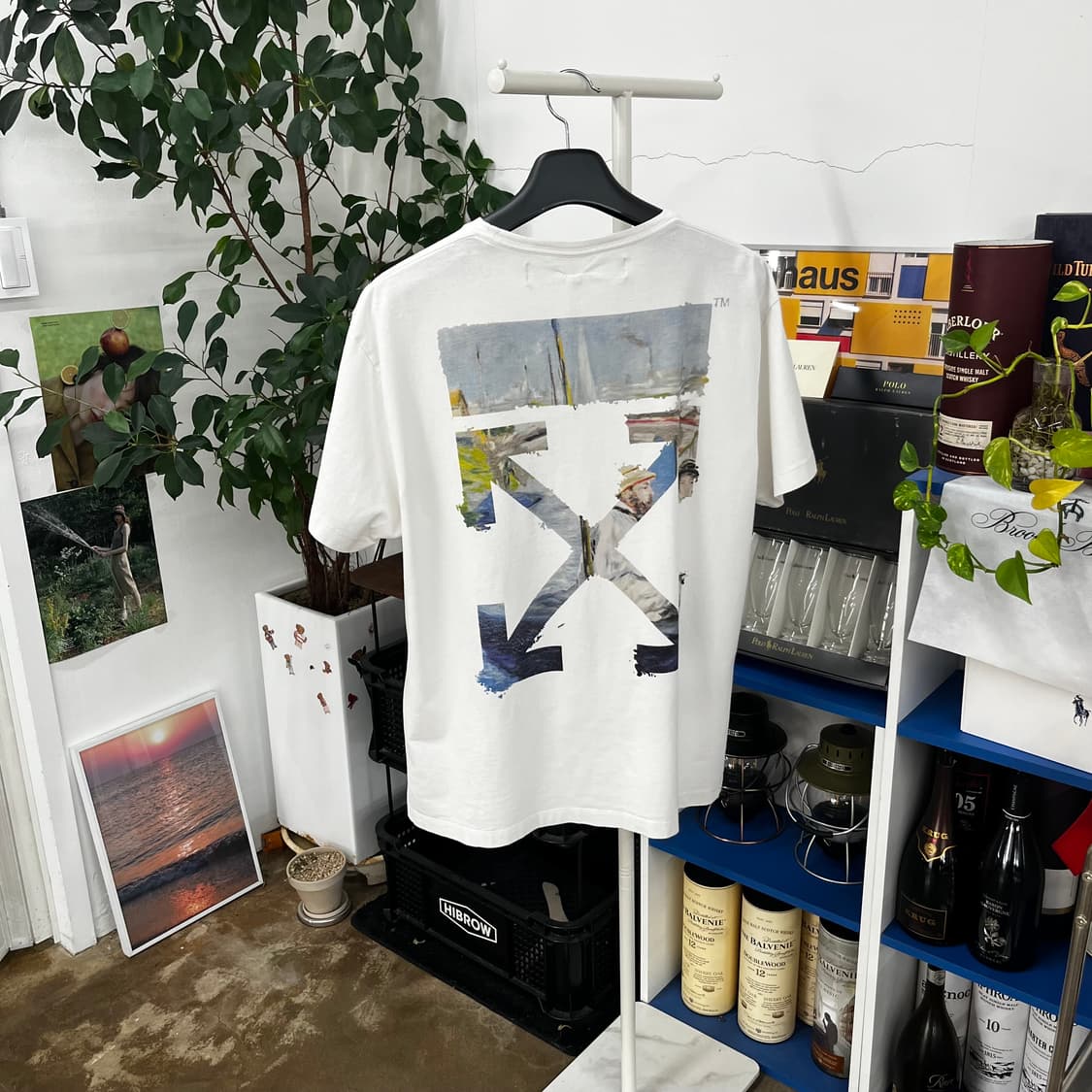 오프화이트 반팔 티셔츠 S 상품이미지1