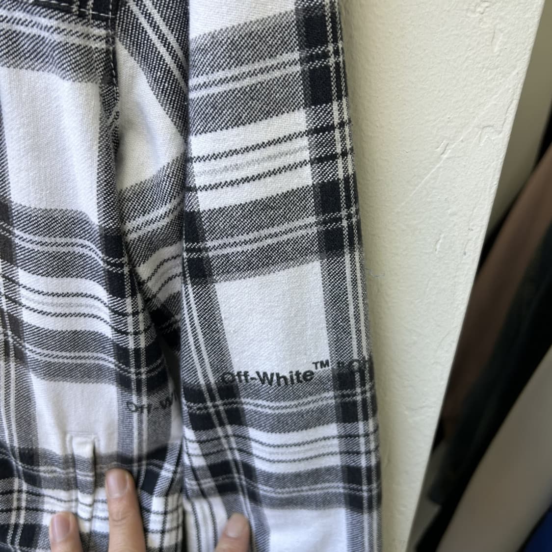 15926 - 오프화이트 플란넬 체크 셔츠 상품이미지5