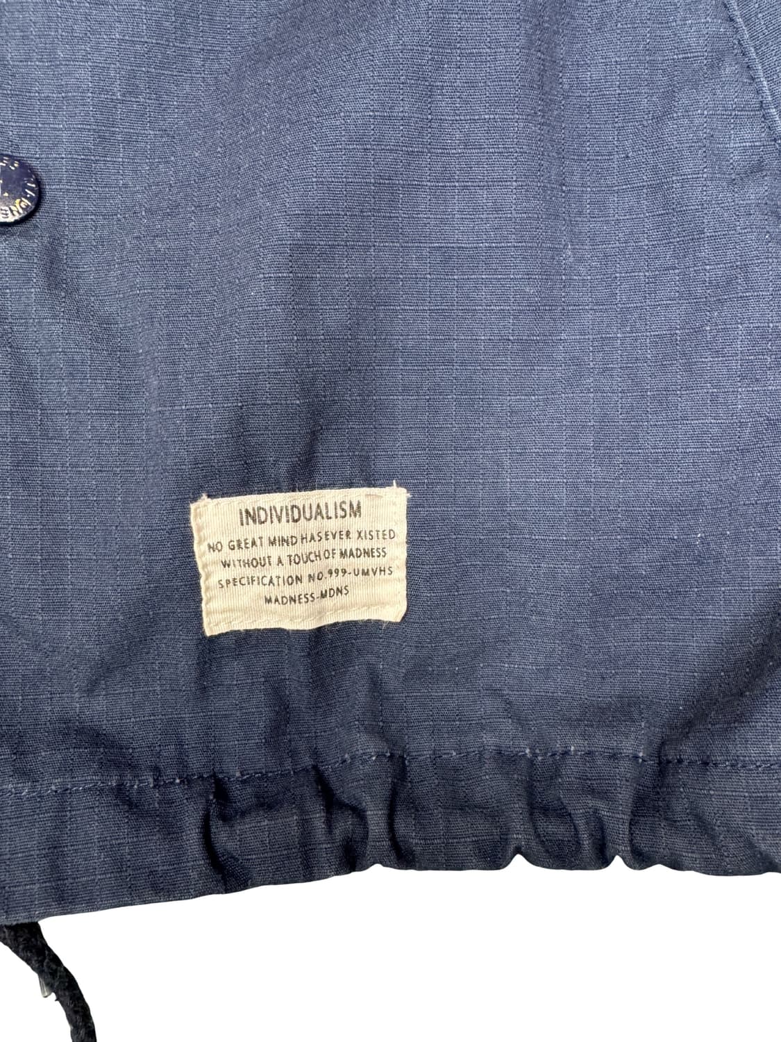 빈티지 매드니스 MADNESS 립스탑 MDNS 스펠아웃 코치자켓 XL 상품이미지4