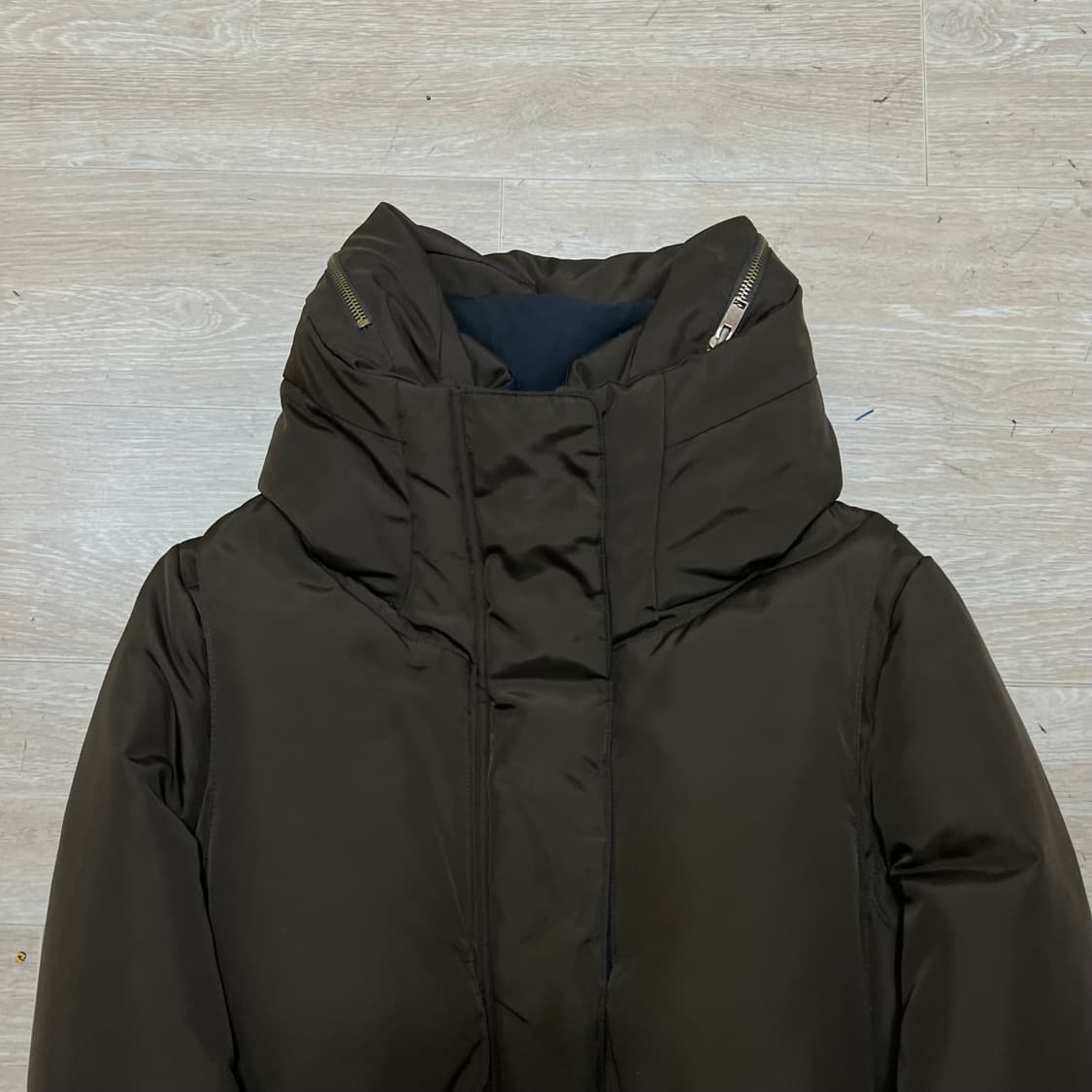 케네스 린 여성 덕다운 하이넥 롱패딩 점퍼 [브라운] 85-90-160 상품이미지2