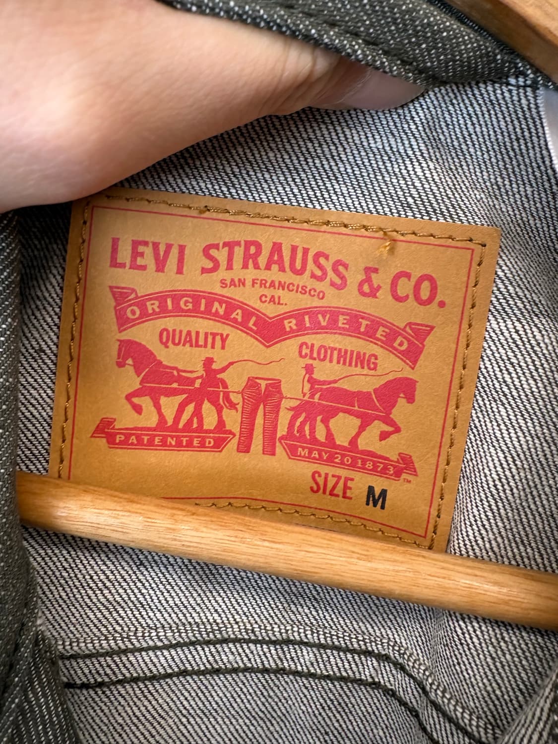 리바이스 빈티지 올리브 그린 데님 트러커 자켓 상품이미지8