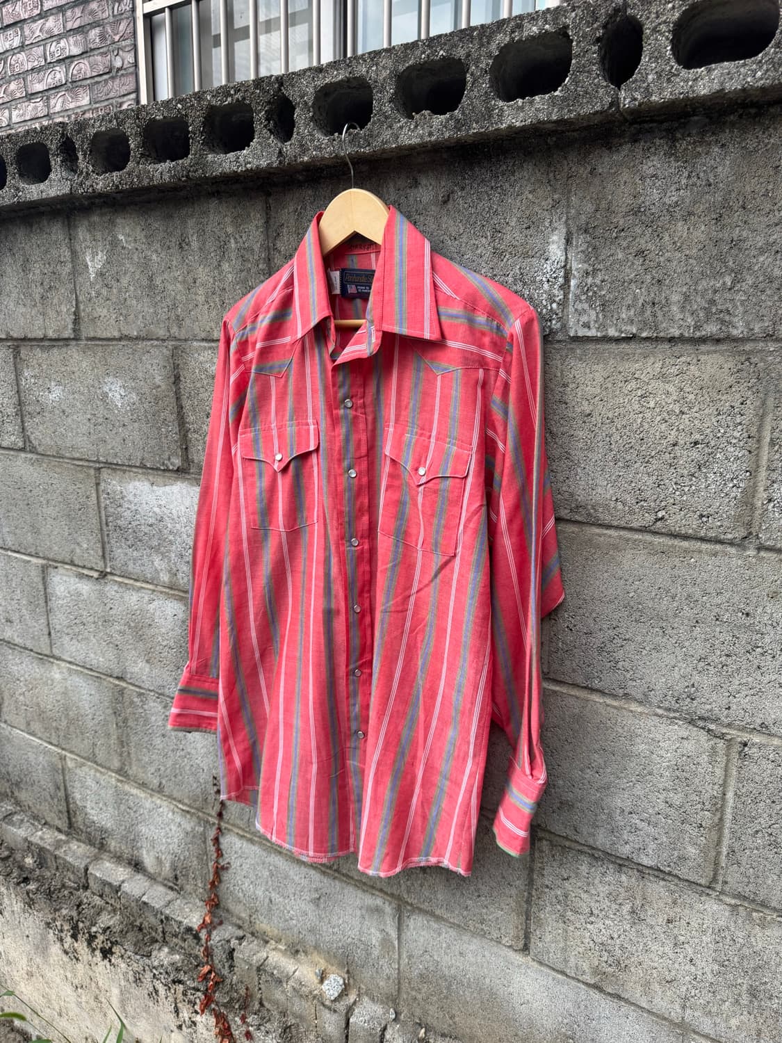 70~80s panhandle slim 빈티지 스트라이프 웨스턴 셔츠 상품이미지3