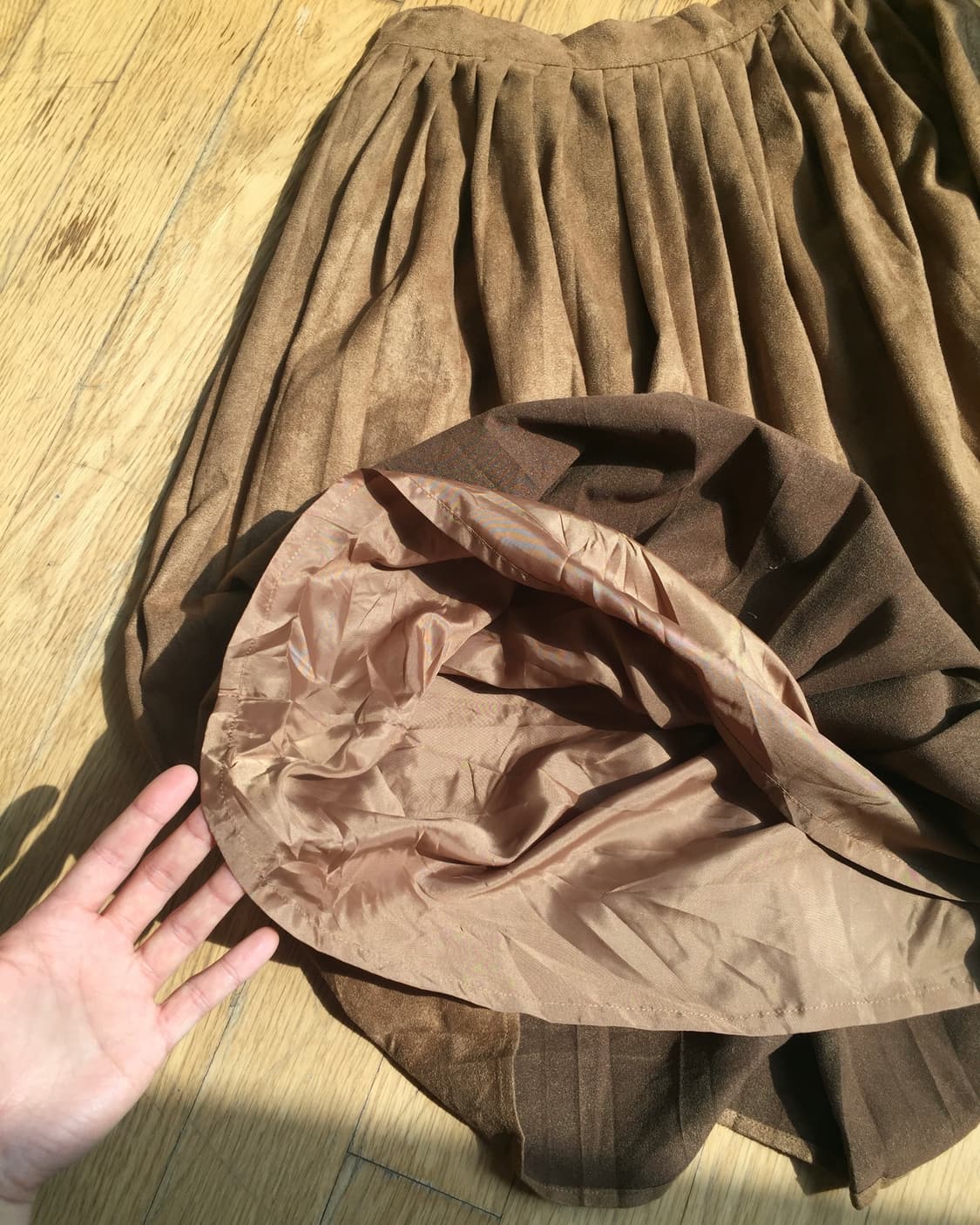 [ELLE] vintage mood swade skirt 상품이미지7