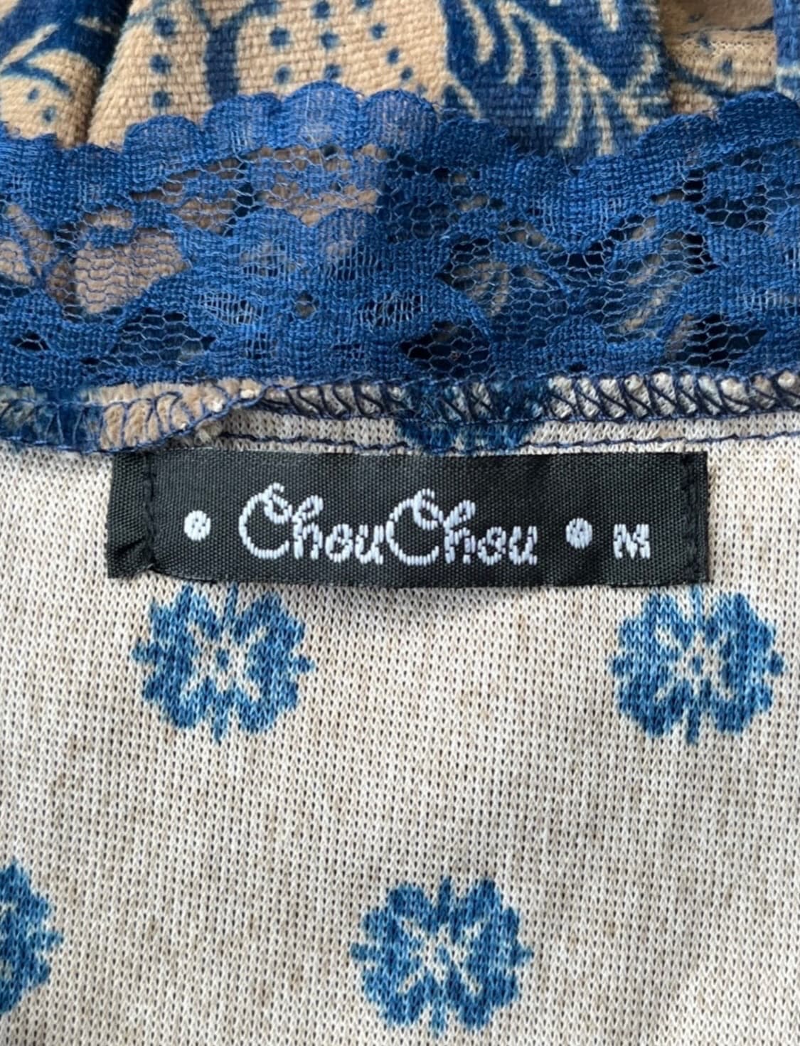 CHOU CHOU 벨벳 페이즐리 원피스 상품이미지7