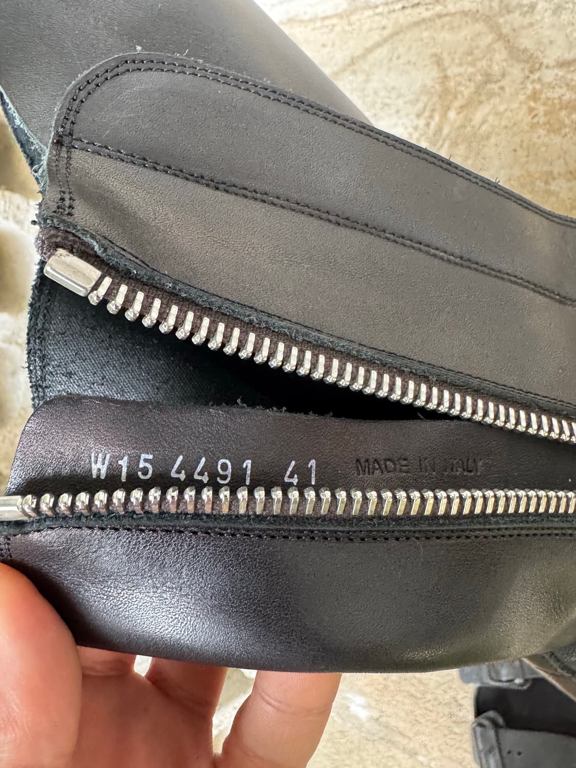 릭오웬스 15FW 롱라몬즈 레더 하이 (41사이즈) 상품이미지8