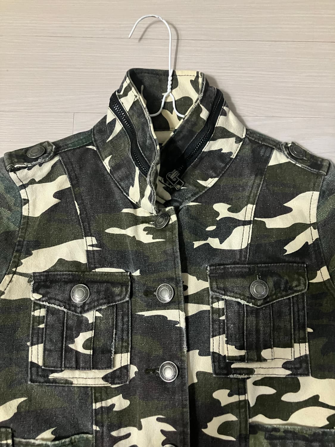 vtg military denim jacket 상품이미지2