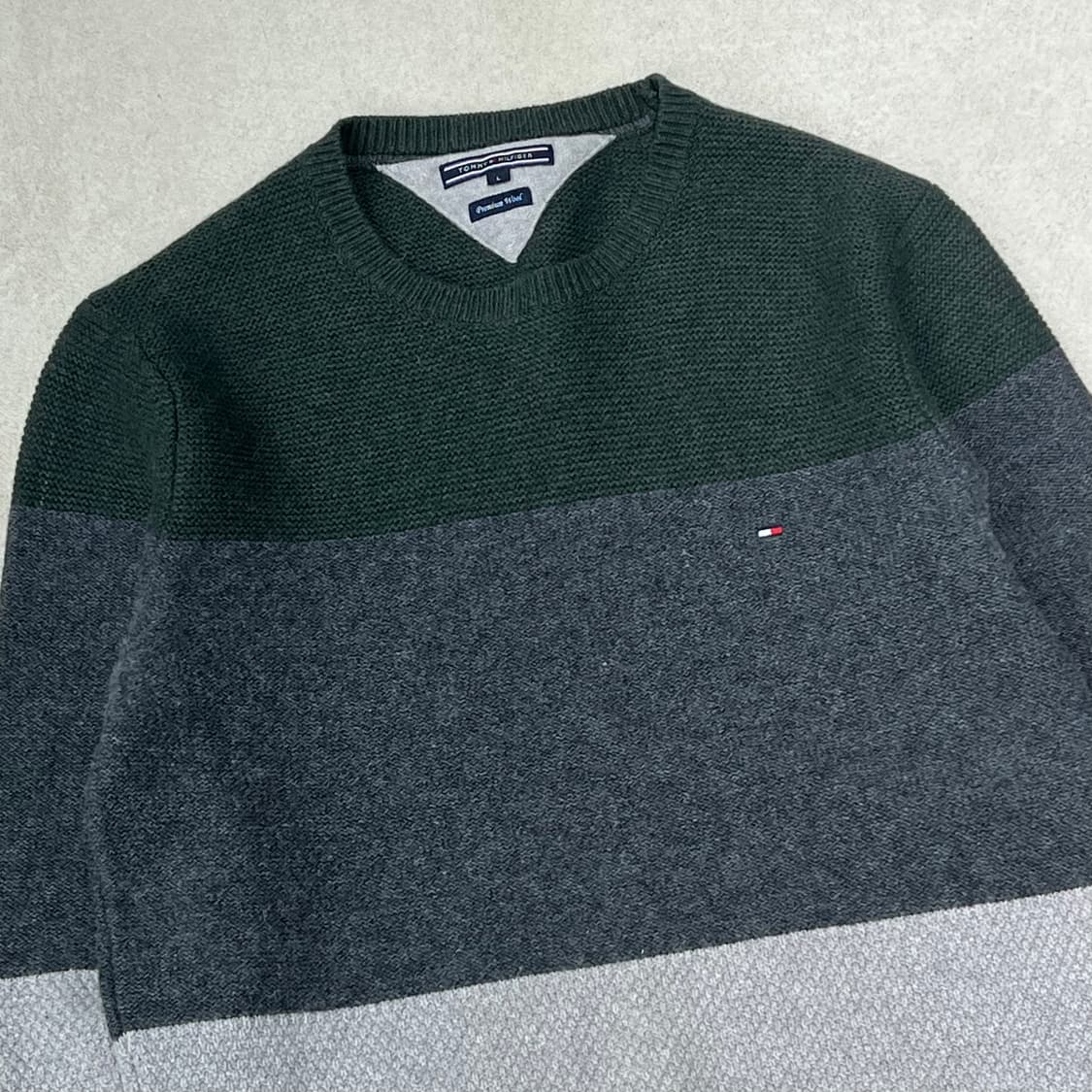 타미힐피거 배색 울니트 s09803 상품이미지3