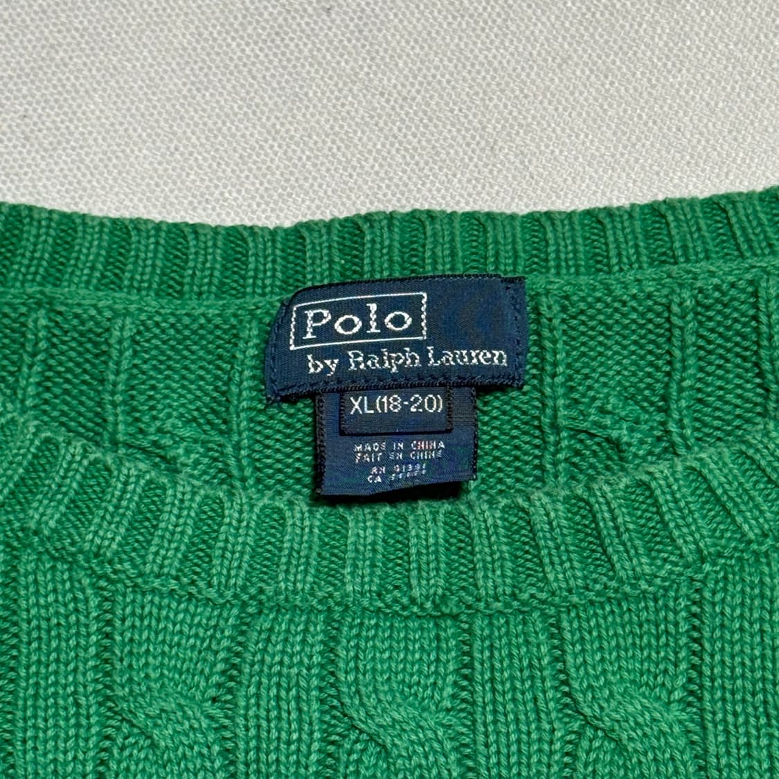XL 폴로랄프로렌 그린 케이블 니트 상품이미지4