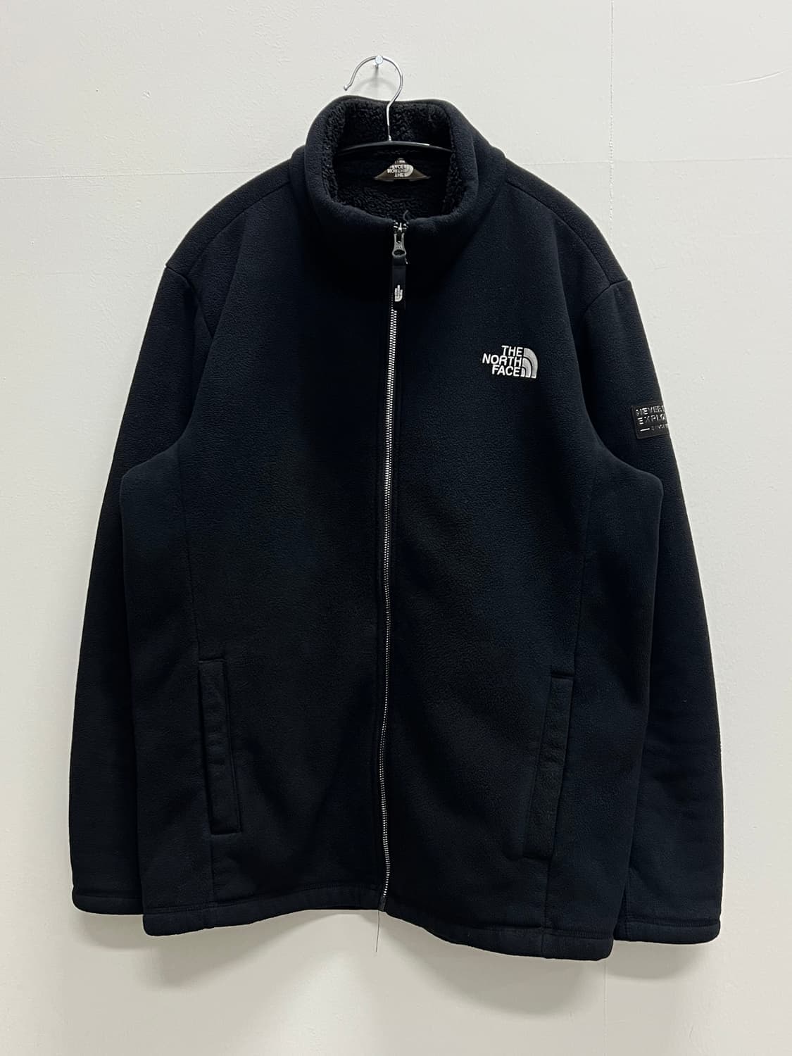 (100) 노스페이스 화이트라벨 로얄톤 플리스 집업 자켓 블랙 상품이미지2