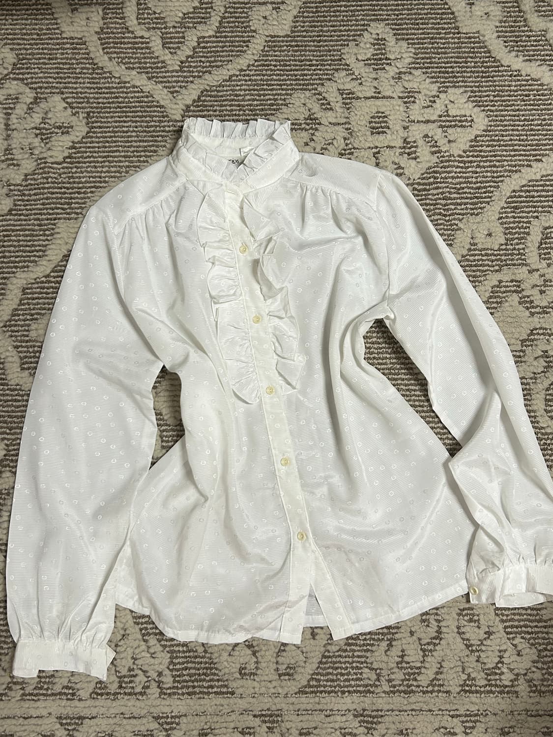 도트글리터 프릴 셔츠 블라우스  상품이미지1