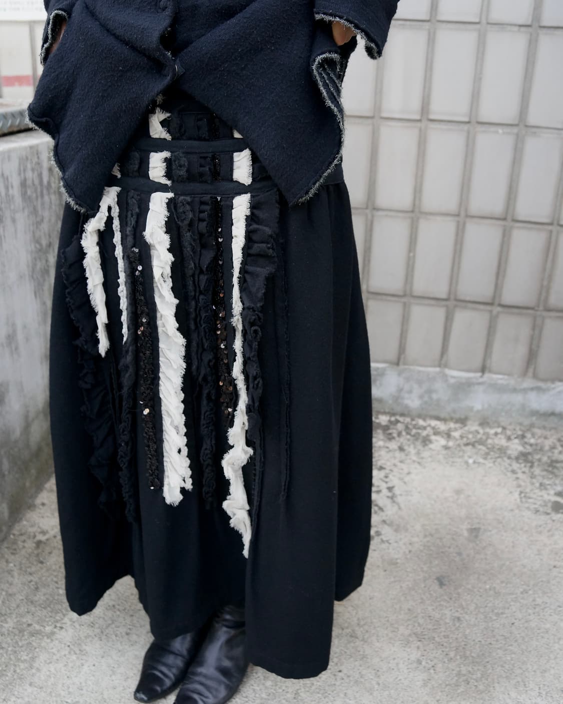 꼼데가르송 트리콧 비즈 스커트 상품이미지1