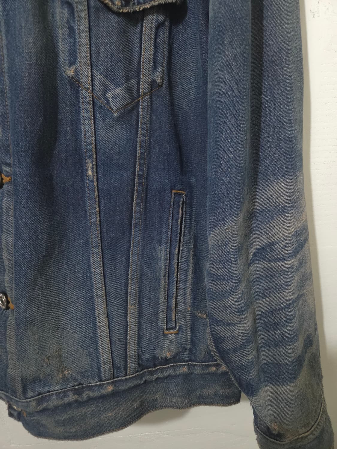 발렌시아가 백로고 데님 청자켈 34Size 상품이미지6