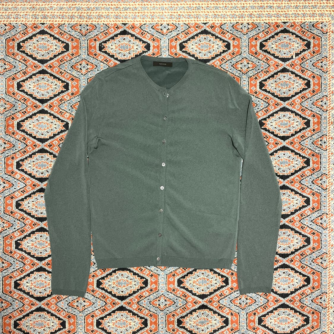 시스템 그레이카키 니트 가디건 여성90 상품이미지1