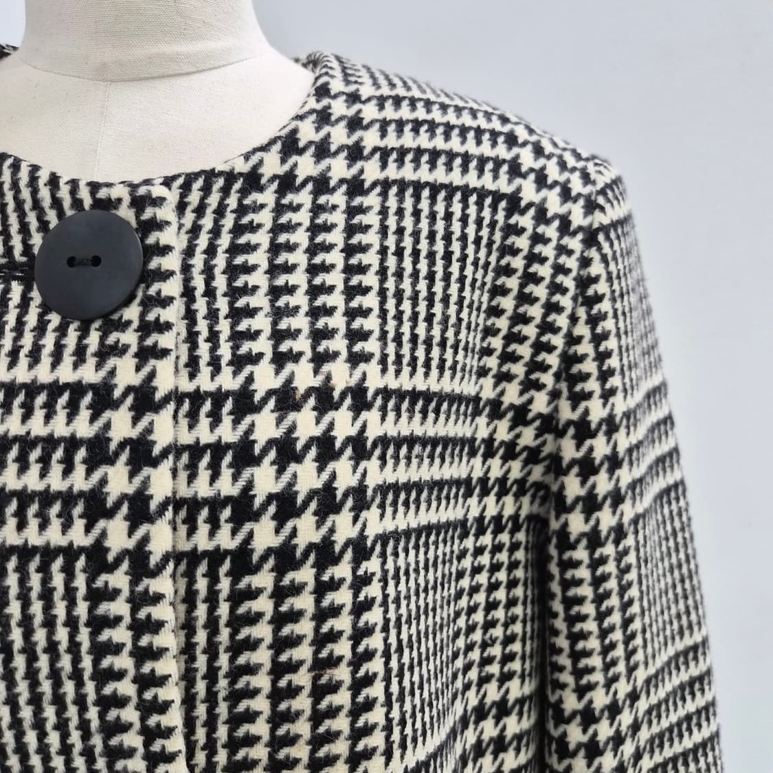 울 하운드투스 체크 클래식 코트 상품이미지8