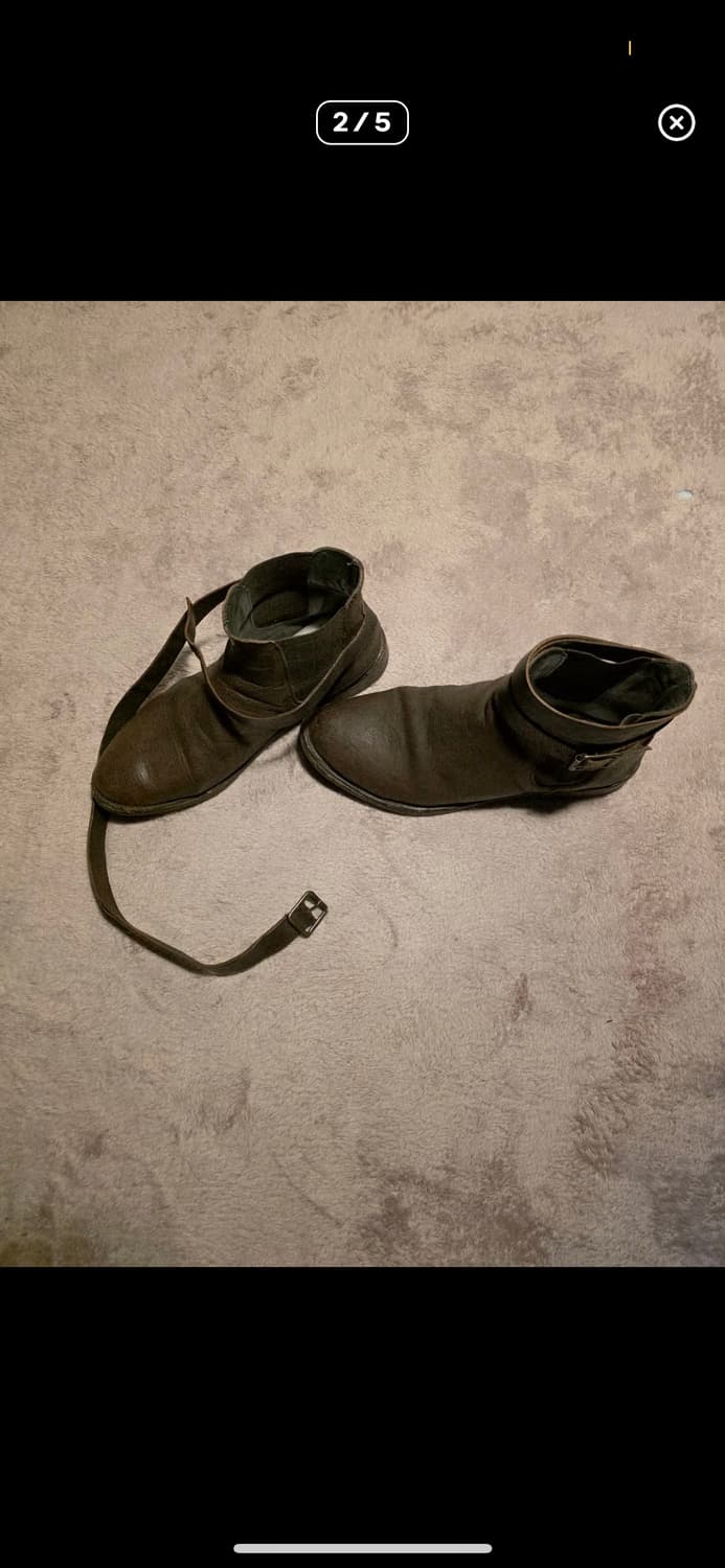 빈티지 브라운 스트랩 레더 부츠 245 상품이미지2