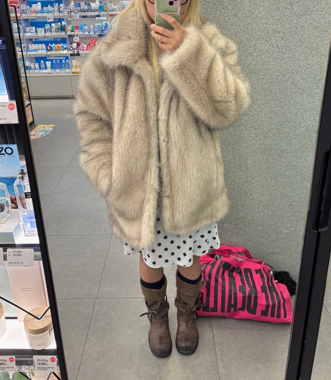 밀로 우먼 퍼 자켓 M 상품이미지1