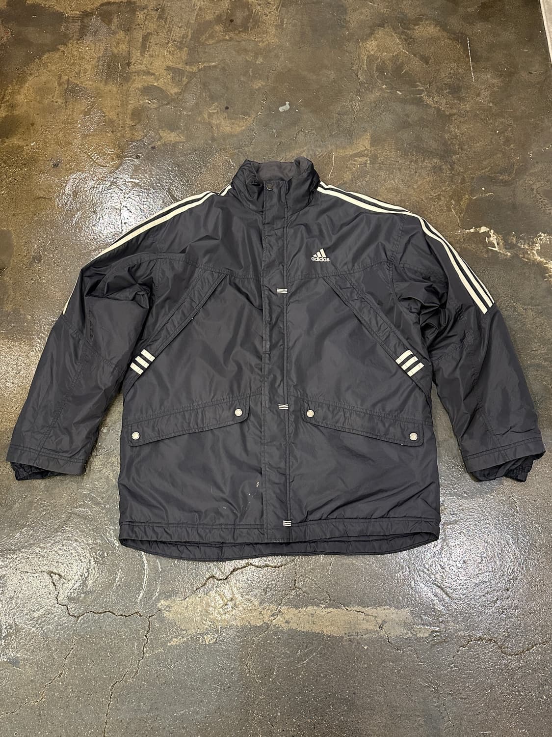 00s 아디다스 블랙 패딩자켓 XL 상품이미지1