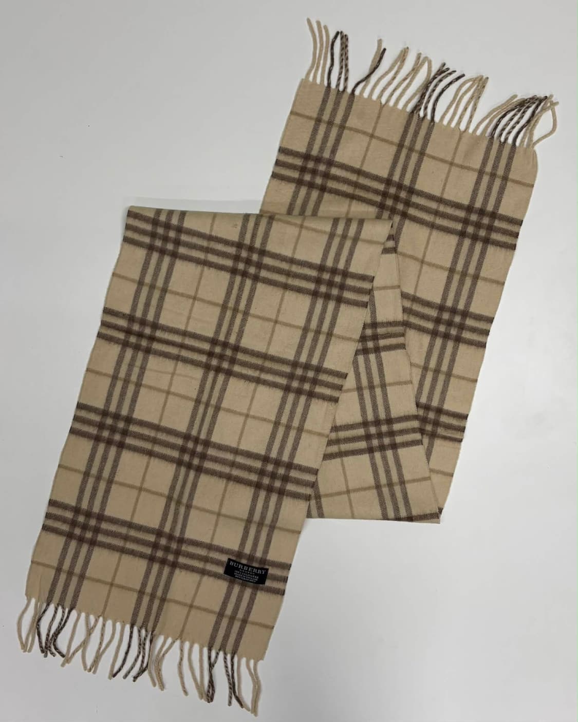 버버리 빈티지 캐시미어 체크 스카프 상품이미지1
