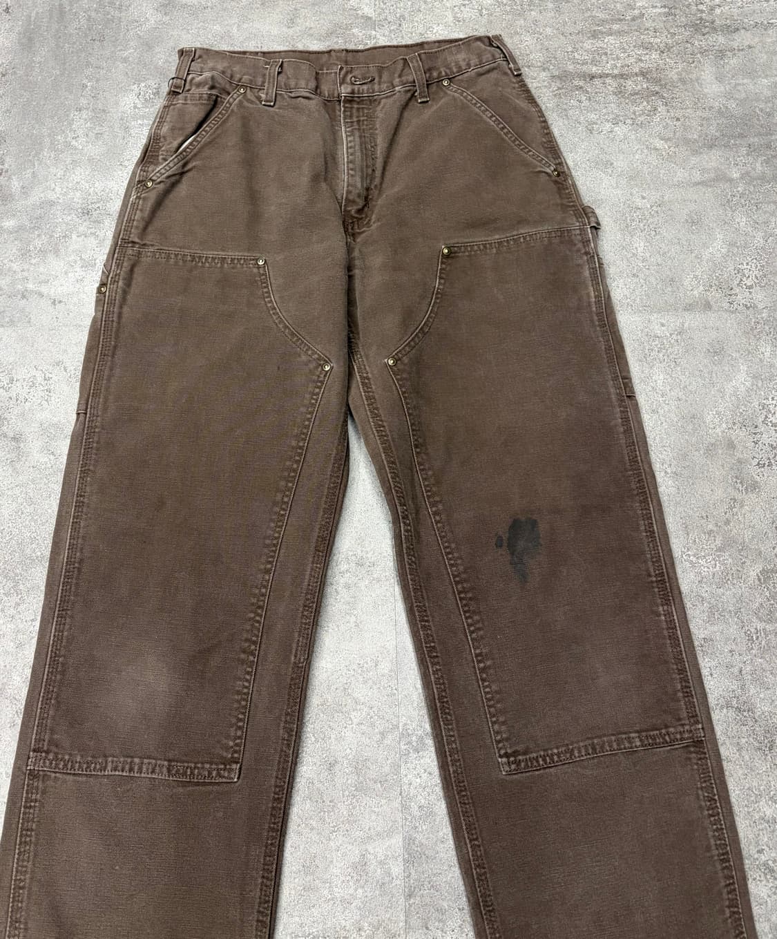 10s 칼하트 dkb 브라운 더블니 워크 팬츠 상품이미지4