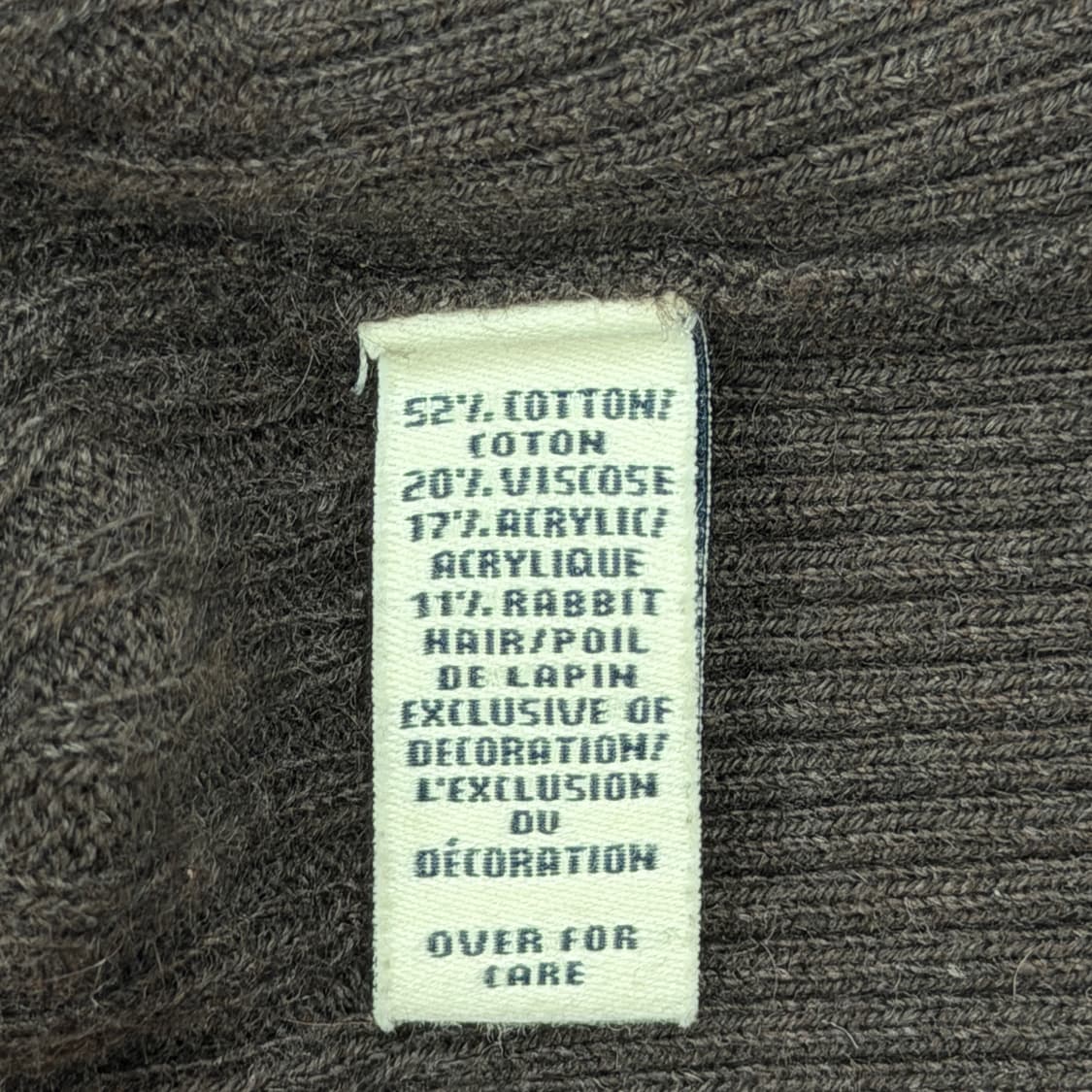 아베크롬비 빈티지 딱붙핏 브라운 Y2K 헨리넥 니트 상품이미지5