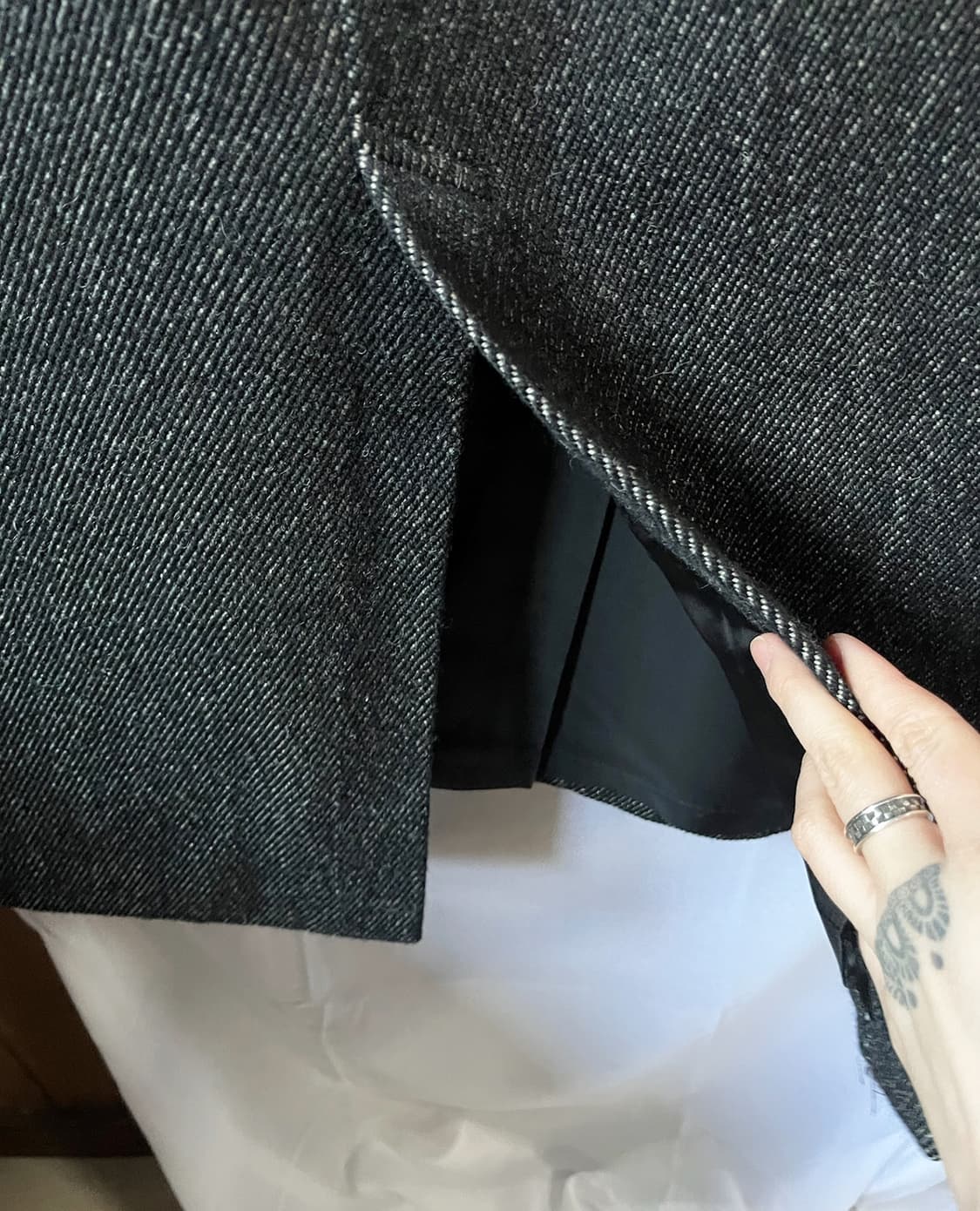 COMME DES GARCONS black wool maxi skirt 상품이미지8