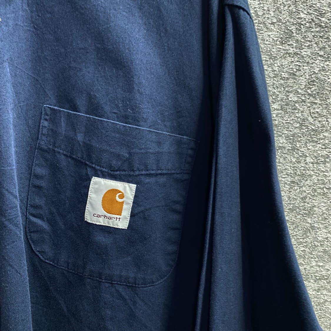 칼하트 패치로고 네이비 워크 셔츠 B3643 상품이미지3