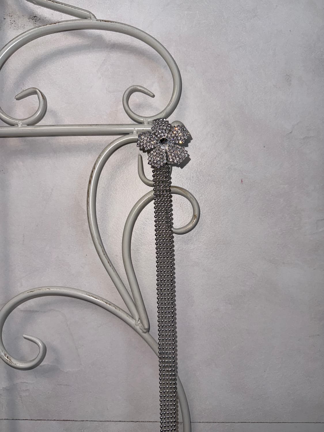 Silver flower cubic ball chain belt 상품이미지5