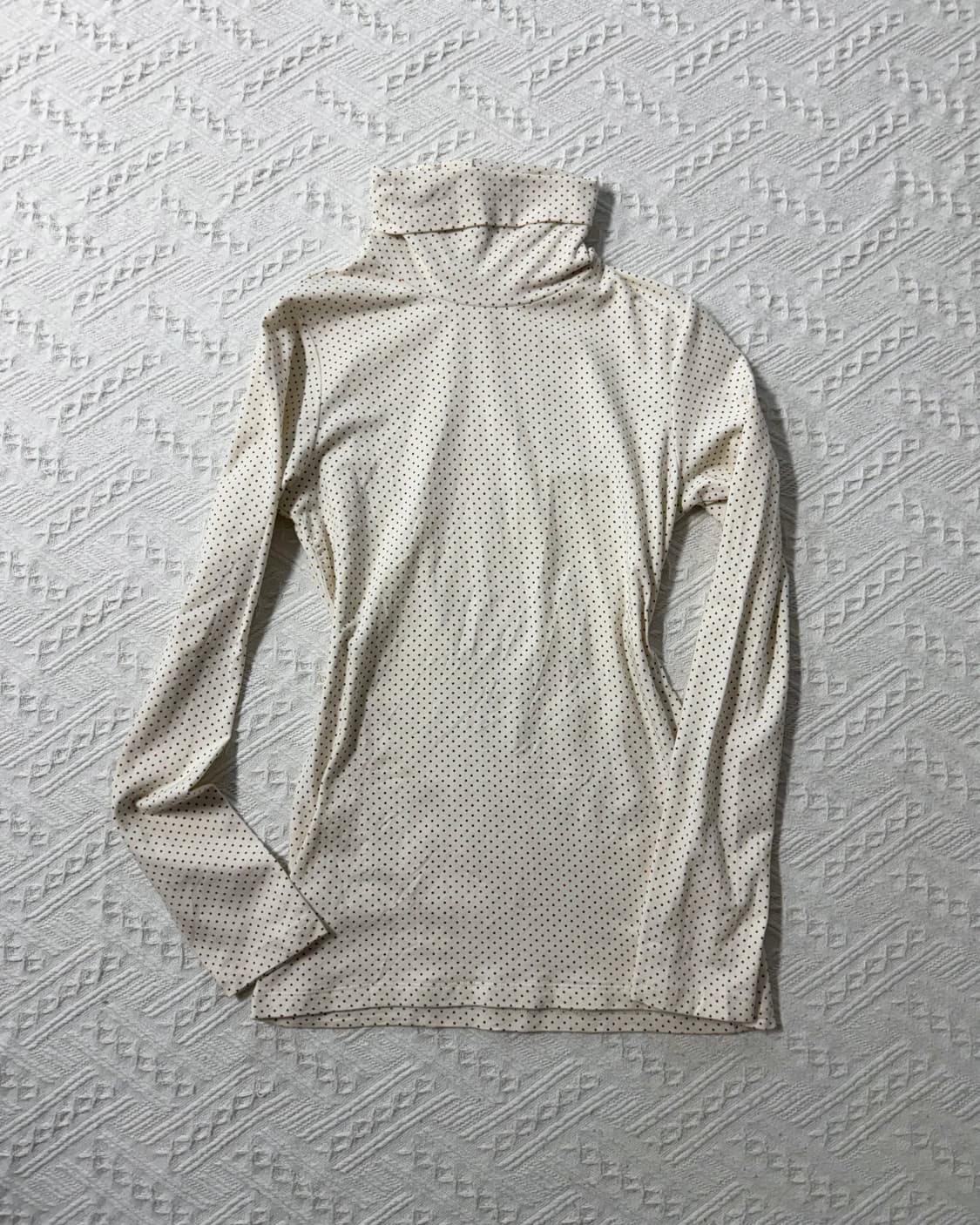 체크 패턴 퍼프 디테일 도트 폴라 원피스 2pcs SET  상품이미지6