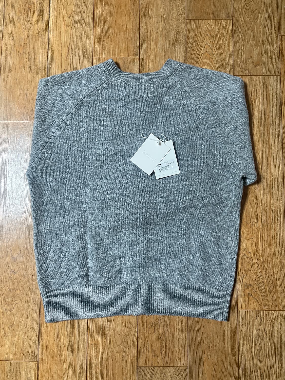 니티드 쉐기독 울 100% 라운드 가디건 그레이 L 새상품 상품이미지10