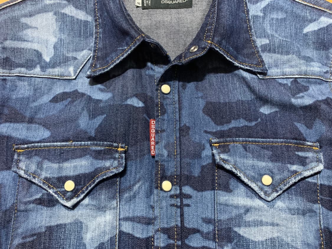 DSQUARED2 디스퀘어드 카모플라쥬 웨스턴 셔츠(데님-코튼) 상품이미지7