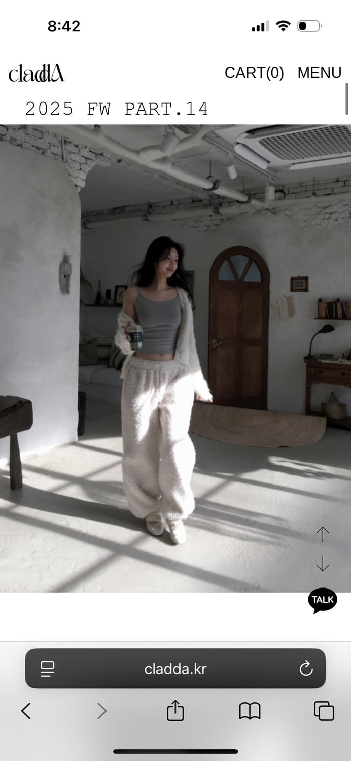 클라따 winter boucle pants (ivory) 상품이미지6