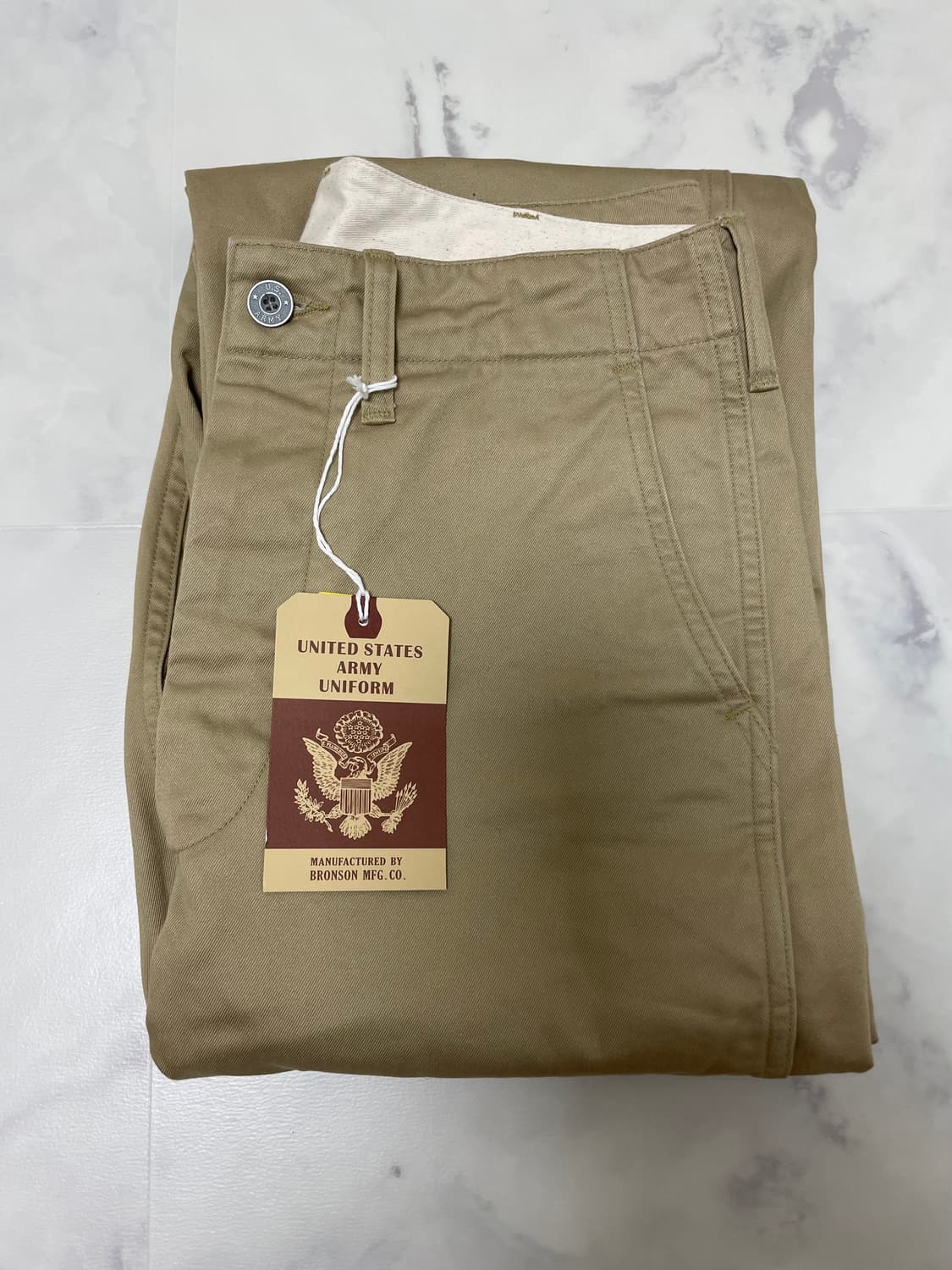 [30]브론슨 1942 US 아미 치노 팬츠 카키 상품이미지2