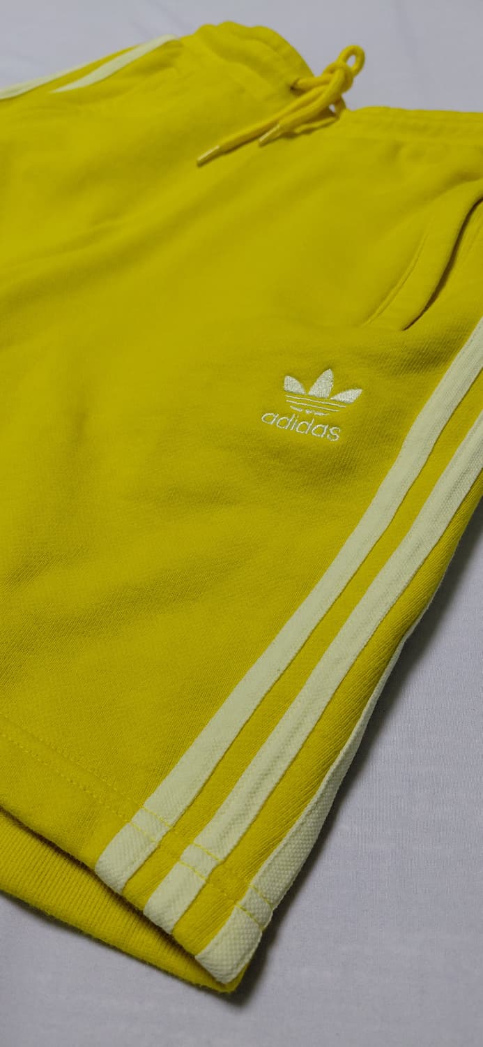 [M] 아디다스 오리지널스 3-스트라이프 스웨트 반바지 옐로우 상품이미지8