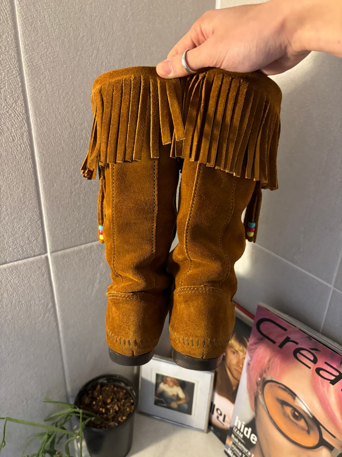 미네통카 스웨이드 프린지 부츠 상품이미지5