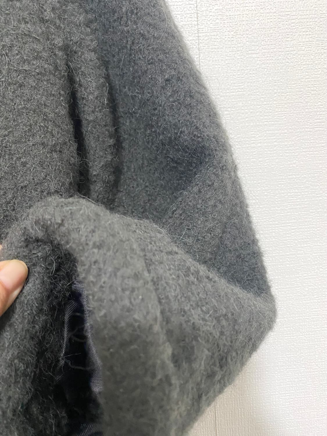 인사일런스 우먼 칼라리스 알파카 로브 코트 (그레이) 상품이미지8