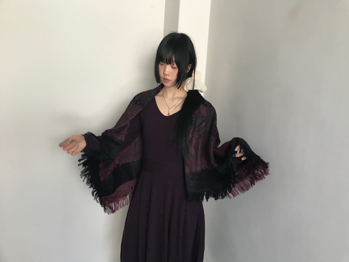 Purple knit ruffler dress 상품이미지2