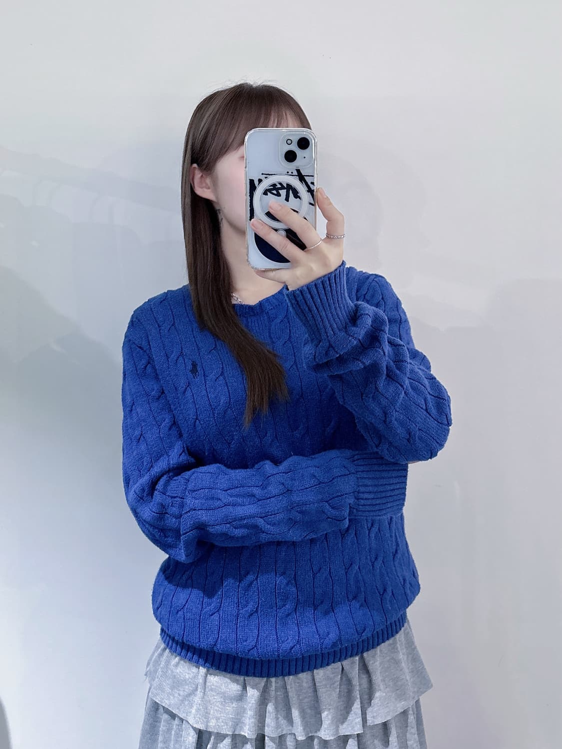 폴로랄프로렌 블랙포니 블루 케이블 니트 상품이미지2