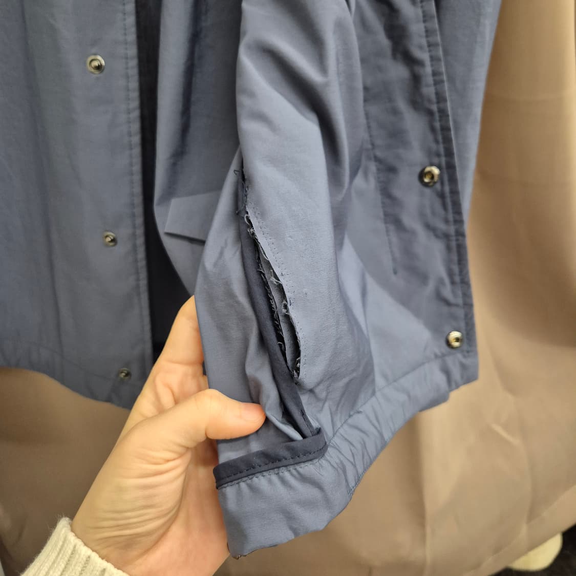 만다리나덕 스냅 버튼 바람막이 자켓 M 상품이미지10