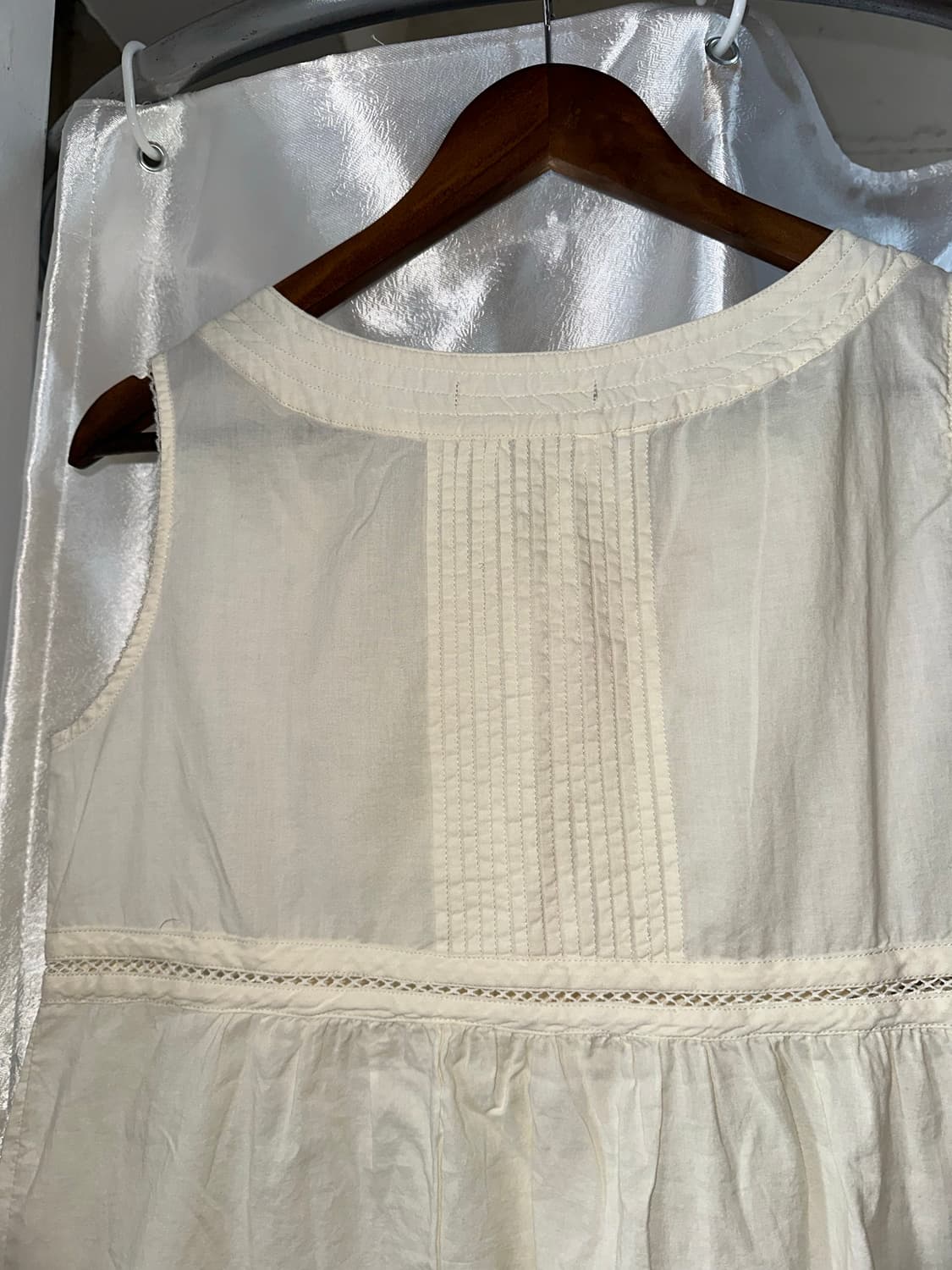 내추럴 코튼 슬리브리스 블라우스 상품이미지6